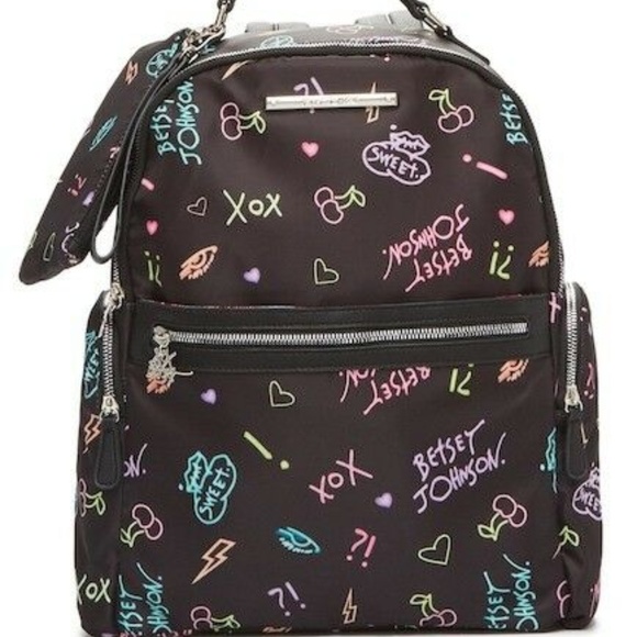 Betsey Johnson Handbags - Betsey Johnson XOX Backpack & Zip Pouch Set